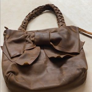 Brown leather purse